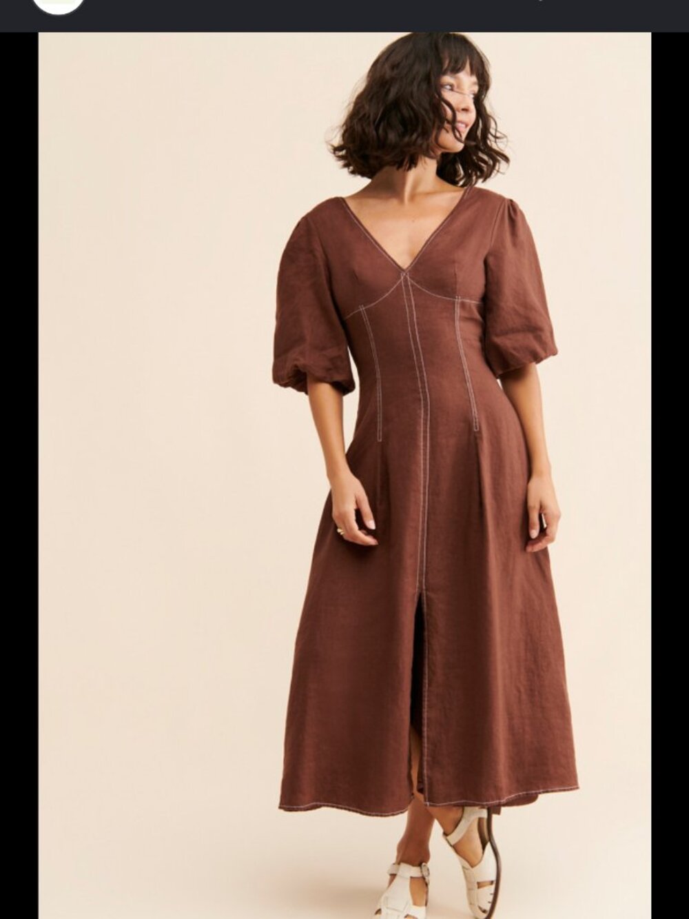 FREE PEOPLE SANCIA MARI LINEN DRESS L LARGE